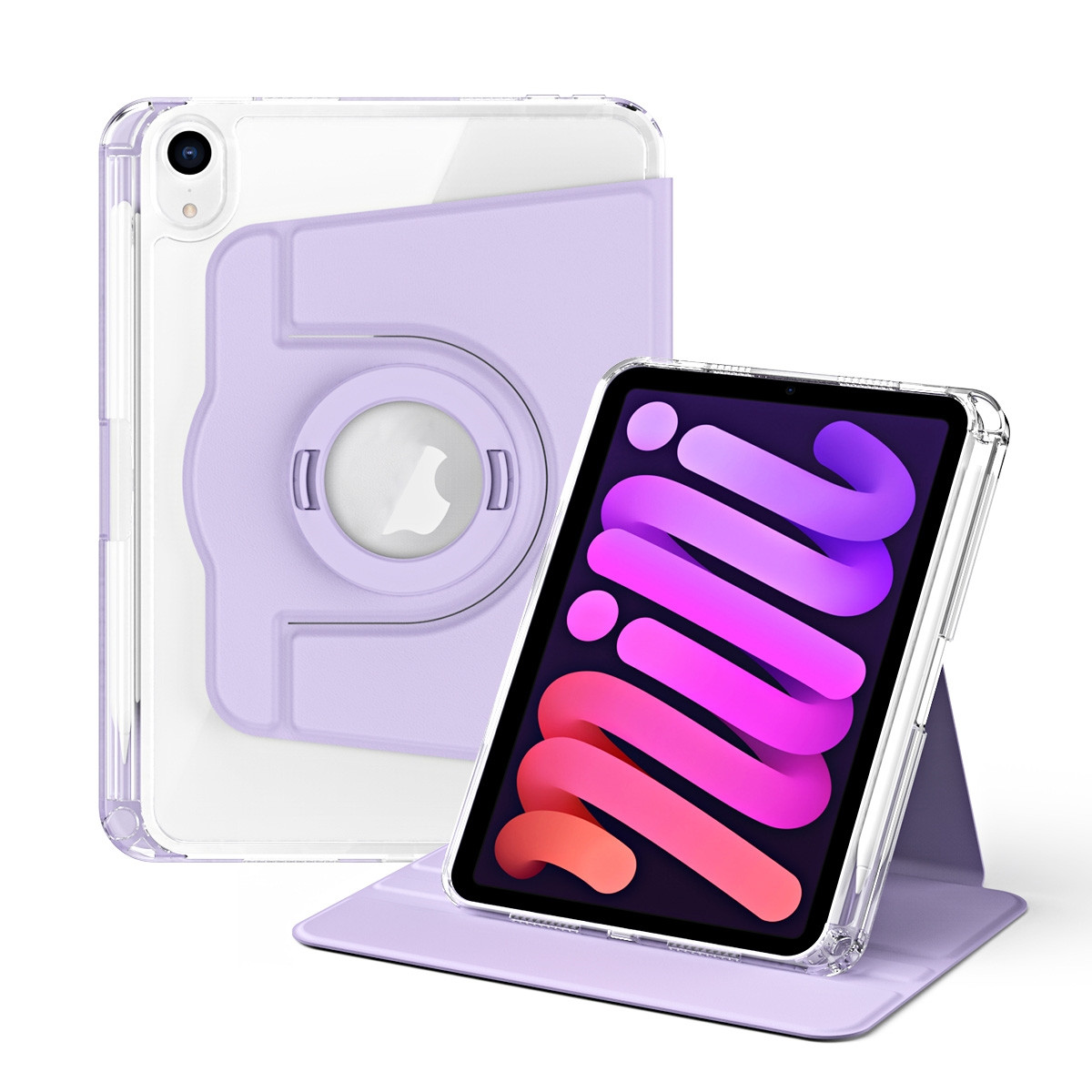 iPad mini 7 (2024) / mini 6 (2021) 360 Rotation Detachable Clear
