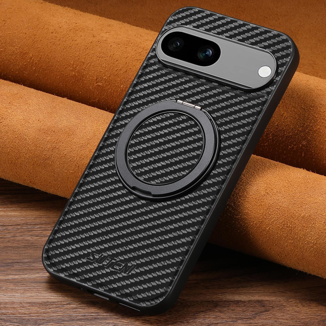 Google Pixel 7a Suteni G3 Carbon Fiber Leather 360 Rotation Holder