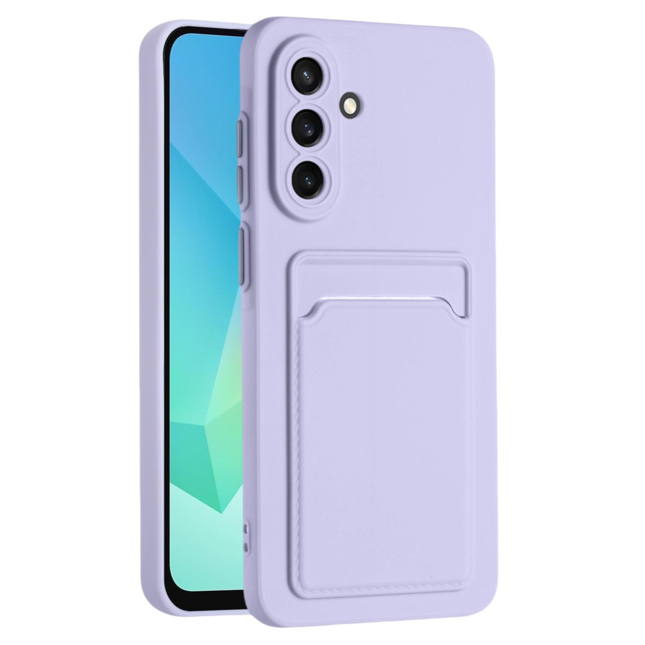 Samsung Galaxy A36 5G Skin Feel Card Contrast Color Button TPU Phone Case -  Purple