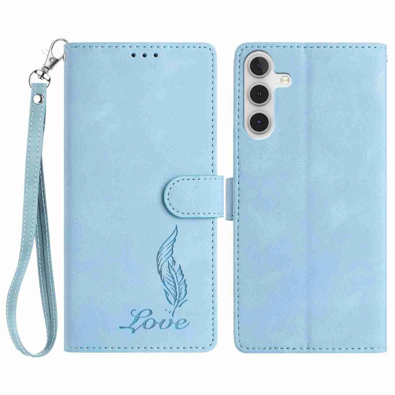 Samsung Galaxy A26 5G Skin Feel Embossed Feather Leather Phone