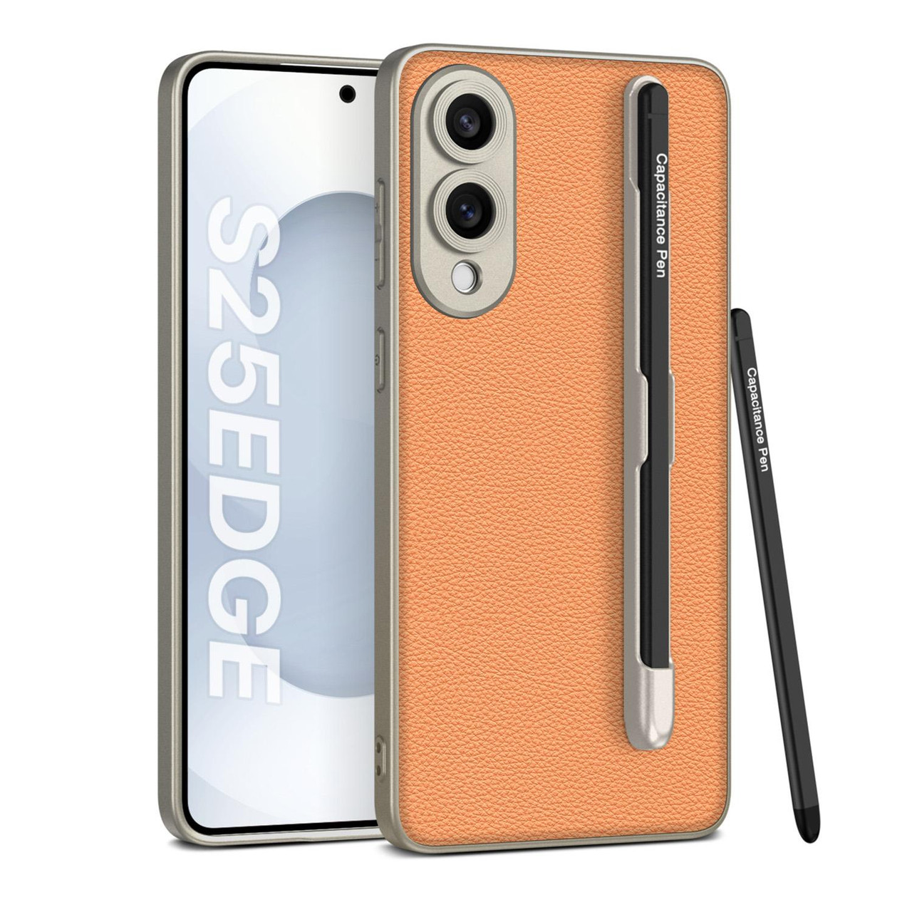 Samsung Galaxy S25 Edge 5G GKK Metal Paint Skin Feel Leather Phone
