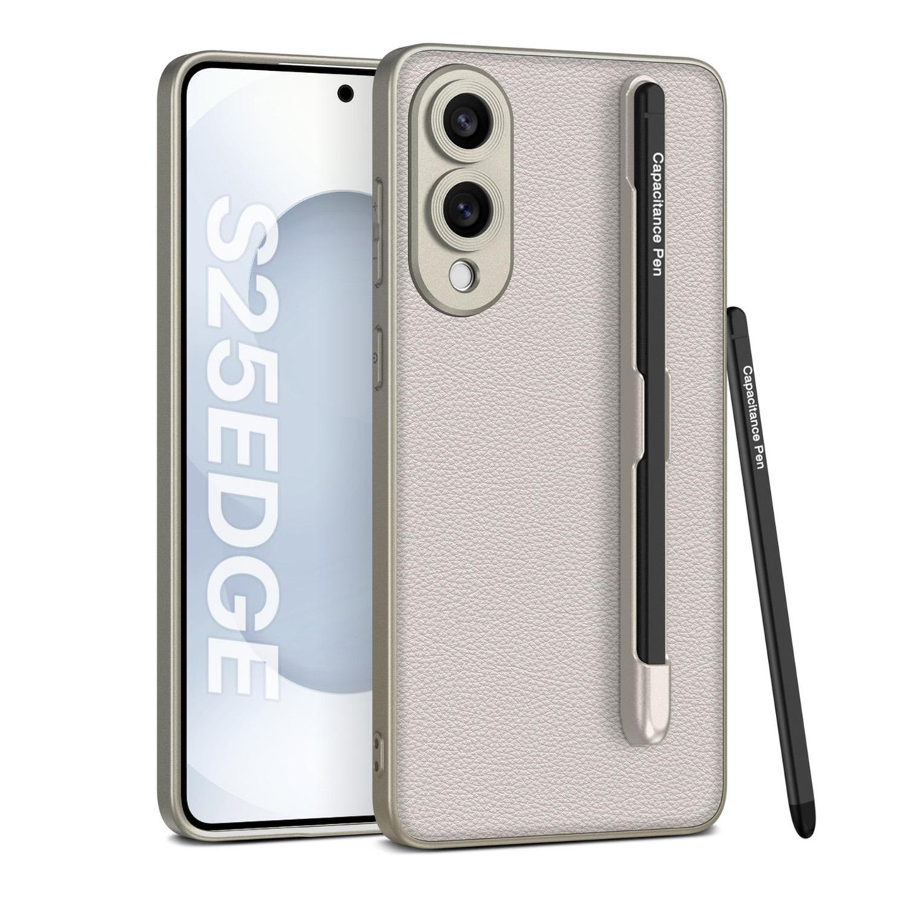 Samsung Galaxy S25 Edge 5G GKK Metal Paint Skin Feel Leather Phone