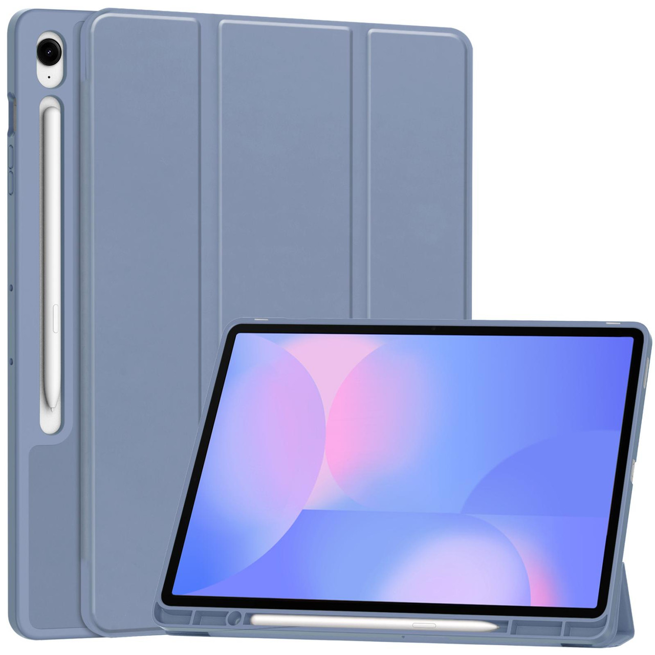 Samsung Galaxy Tab S10 FE+ 3-Fold Pure Color TPU Smart Leather