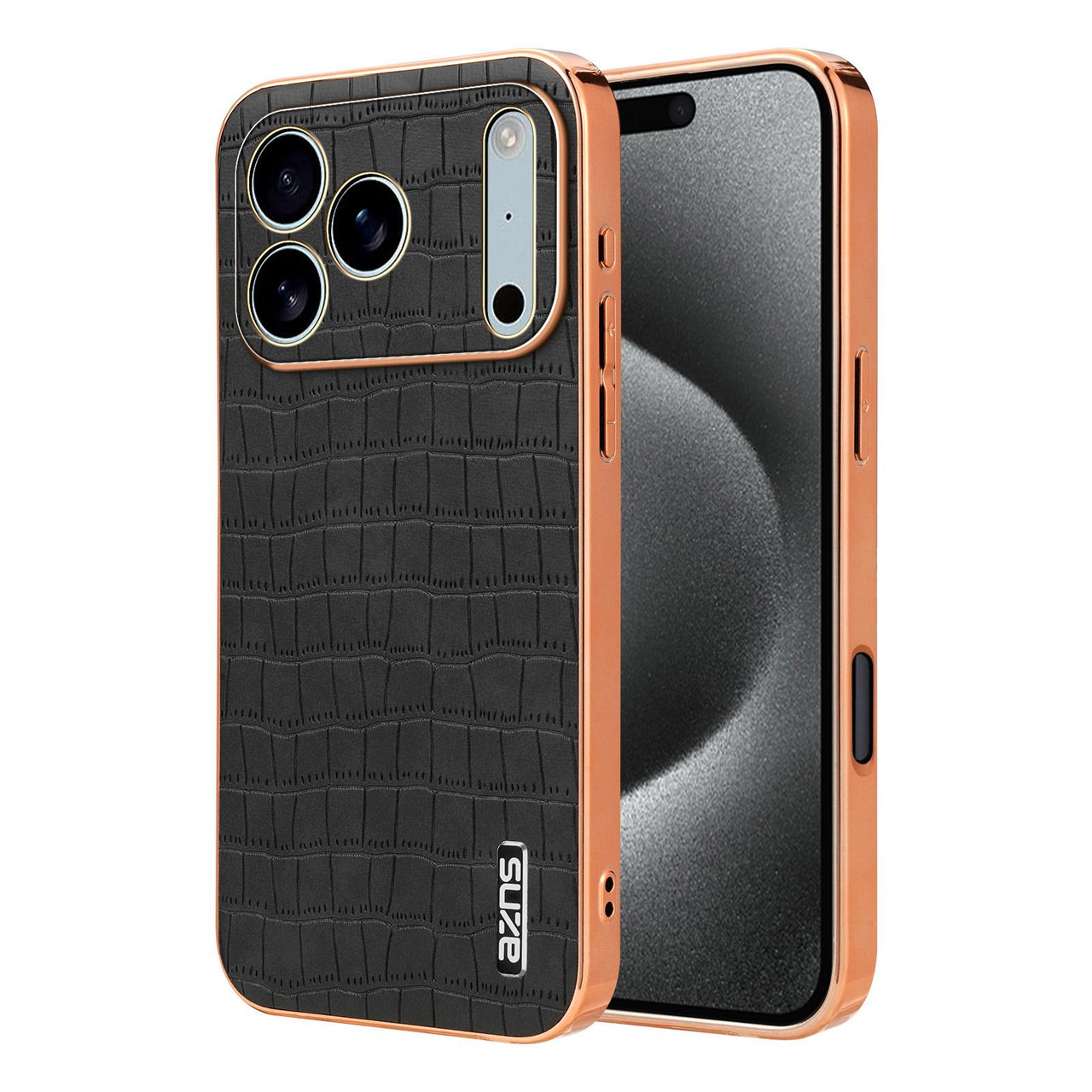 iPhone 17 Pro Max AZNS Electroplated Frame Crocodile Texture Full