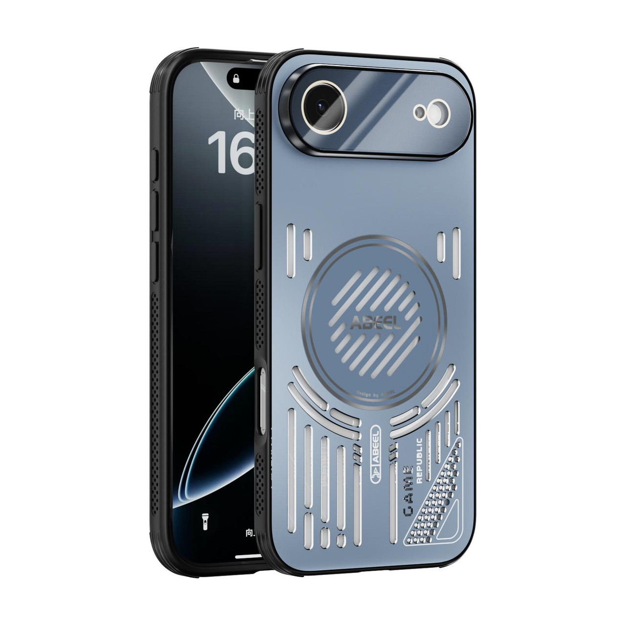 iPhone Air ABEEL Ice Fox Series Magsafe Heat Sink Cooling Phone Case - Blue iPhone Air ABEEL Ice Fox Series Magsafe Heat Sink Cooling Phone Case - Blue