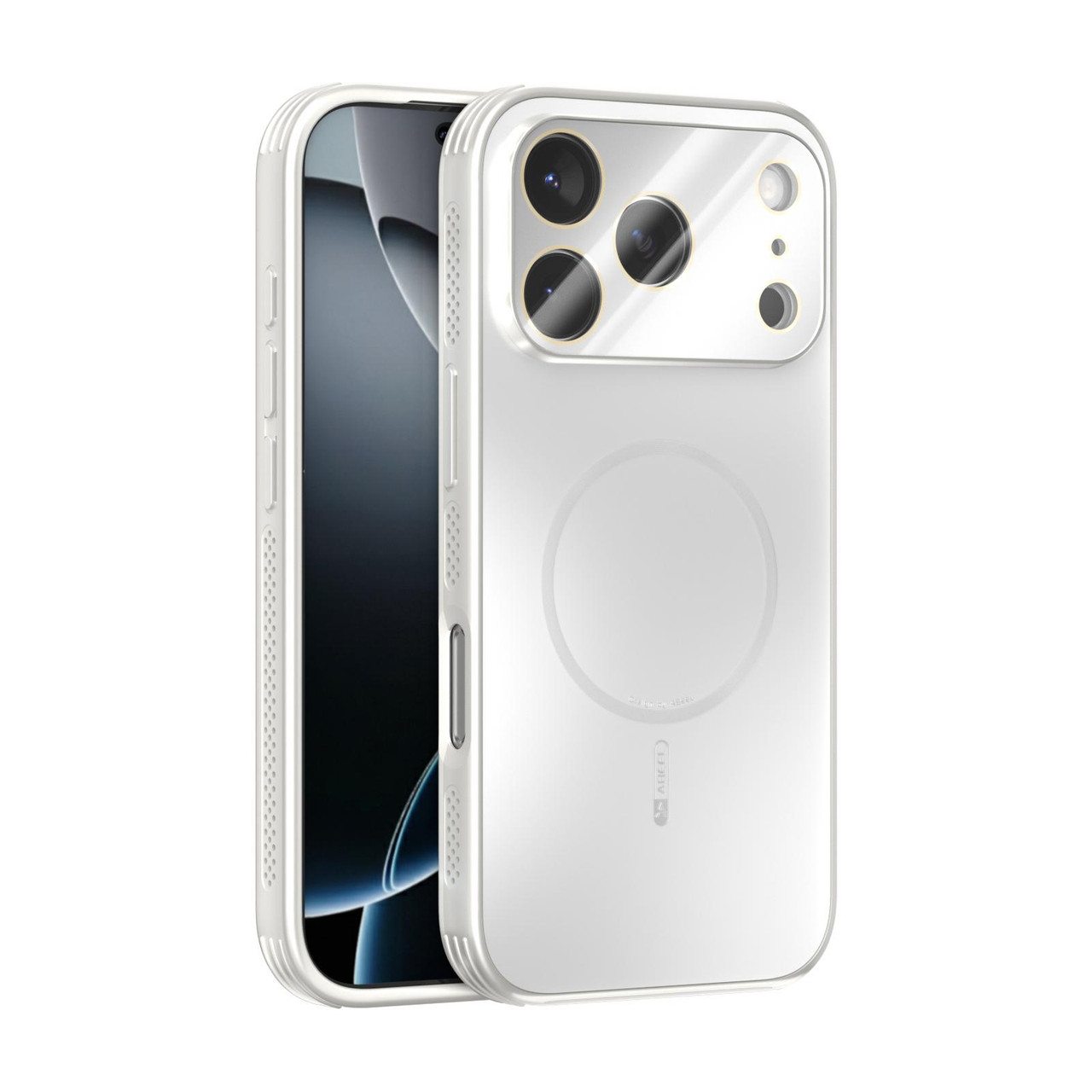 iPhone 17 Pro ABEEL Heat Dissipation Frosted MagSafe Phone Case with Lens Film - White iPhone 17 Pro ABEEL Heat Dissipation Frosted MagSafe Phone Case with Lens Film - White
