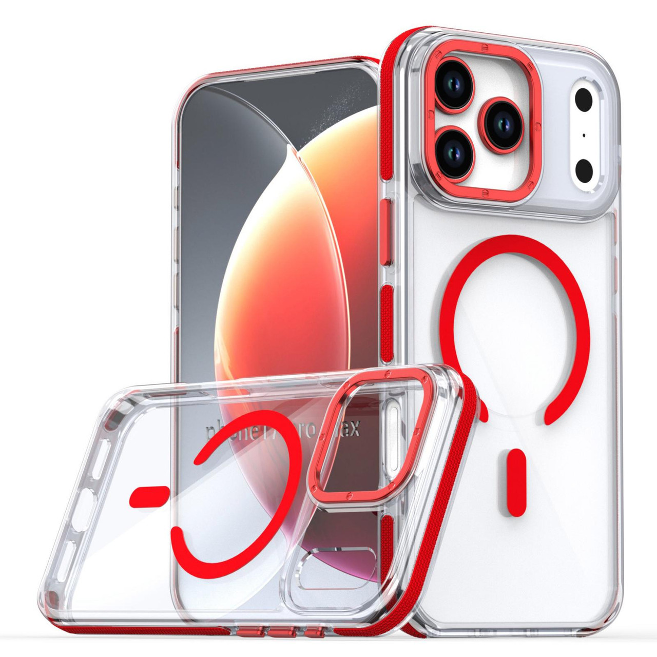 iPhone 17 Pro Dual-Color Clear Acrylic Hybrid TPU MagSafe Phone