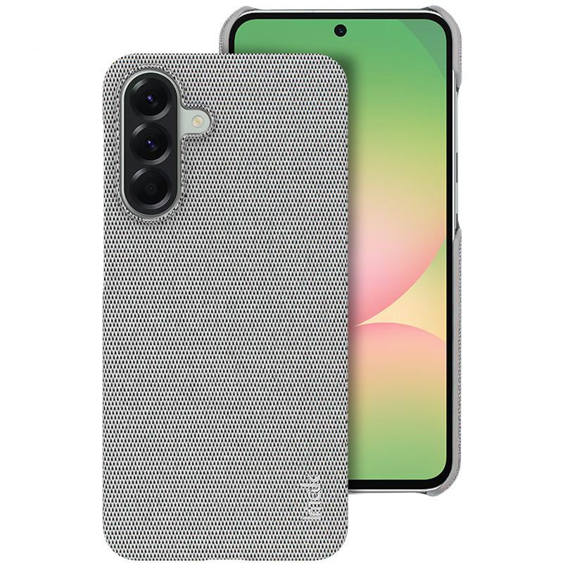 Samsung Galaxy A56 5G imak Ruiyi Series Cloth Texture PU + PC Phone Case -  Light Grey
