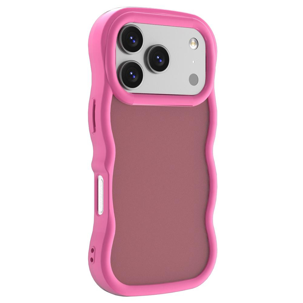 iPhone 17 Pro Max Big Wave Skin Feel Phone Case - Rose Red