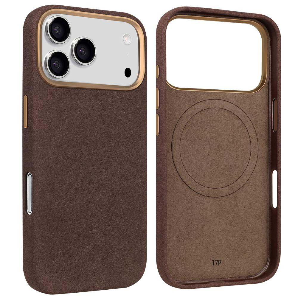iPhone 17 Pro Max VIETAO Suede MagSafe PU Leather Phone Case