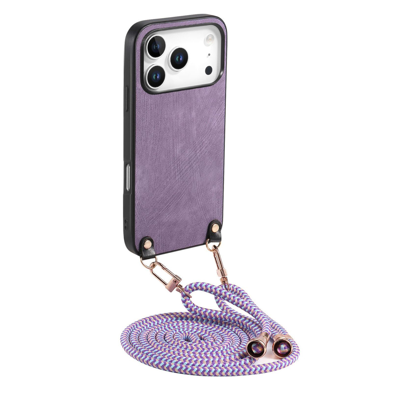 iPhone 17 Pro Vintage Leather PC Back Cover Phone Case with