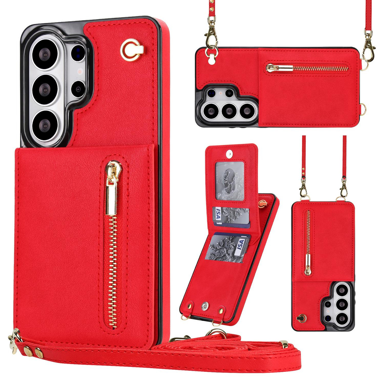 Samsung Galaxy S26 Ultra 5G Cross-body Zipper Square Phone Case