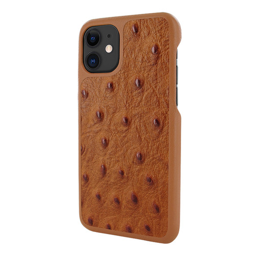 Piel Frama 838 Tan Ostrich LuxInlay Leather Case for Apple iPhone 11