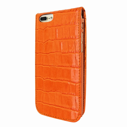 Piel Frama 766 Orange Crocodile Classic Magnetic Leather Case for