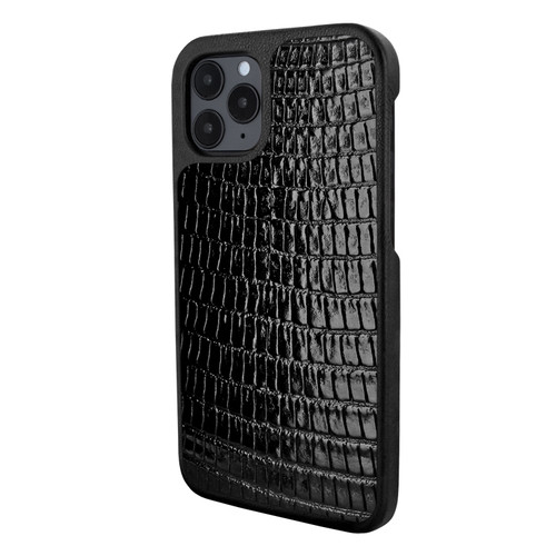 Piel Frama 851 Black Lizard LuxInlay Leather Case for Apple iPhone 12 / iPhone 12 Pro