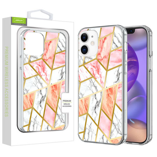 Airium Fusion Protector Cover for Apple iPhone 12 mini (5.4) - Electroplated Pink Marbling