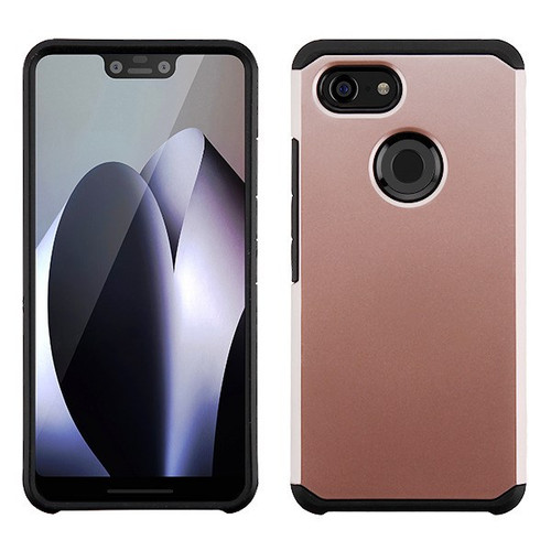 Asmyna Astronoot Protector Cover for Google Pixel 3 XL - Rose Gold / Black