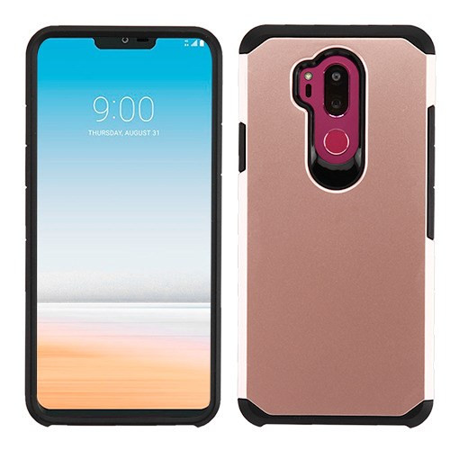 Asmyna Astronoot Protector Cover for Lg G710 (G7 Thinq) - Rose Gold / Black