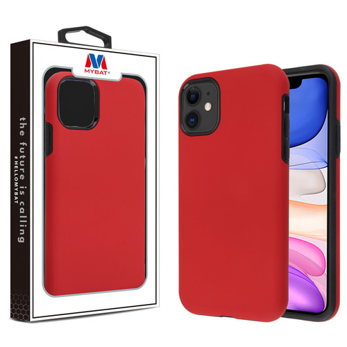 MyBat Fuse Hybrid Protector Cover for Apple iPhone 11 - Rubberized Red / Black
