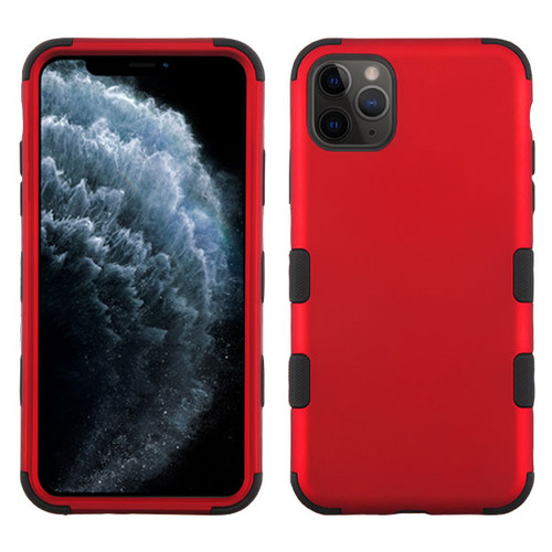 MyBat TUFF Hybrid Protector Cover [Military-Grade Certified] for Apple iPhone 11 Pro - Titanium Red / Black