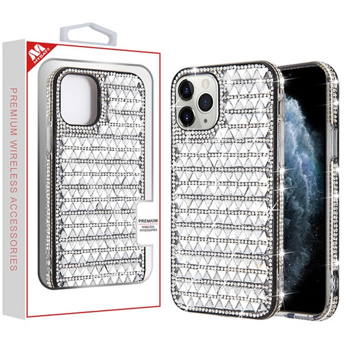 MyBat Crystals Sparks Case for Apple iPhone 11 Pro - Silver Triangle