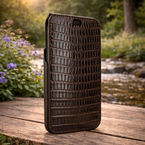 Piel Frama 771 Brown Lizard UltraSliMagnum Leather Case for Apple iPhone 7 Plus / 8 Plus