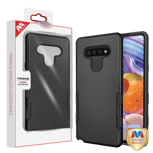 MyBat TUFF Subs Hybrid Case for Lg Stylo 6 - Natural Black / Black