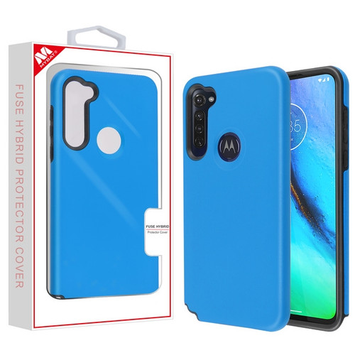MyBat Fuse Hybrid Protector Cover for Motorola Moto G Stylus - Rubberized Dark Blue / Black