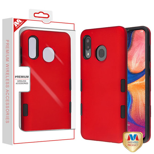 MyBat TUFF Subs Hybrid Case for Samsung Galaxy A20 - Titanium Red / Black