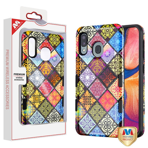 MyBat TUFF Subs Hybrid Case for Samsung Galaxy A20 - Mediterranean / Black