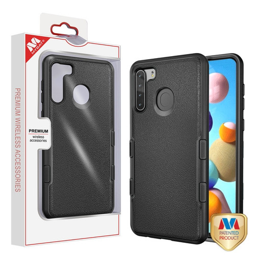 MyBat TUFF Subs Hybrid Case for Samsung Galaxy A21 - Natural Black / Black