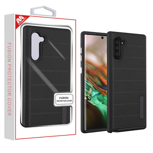 MyBat Fusion Protector Cover for Samsung Galaxy Note 10 (6.3) - Black Dots Textured / Black