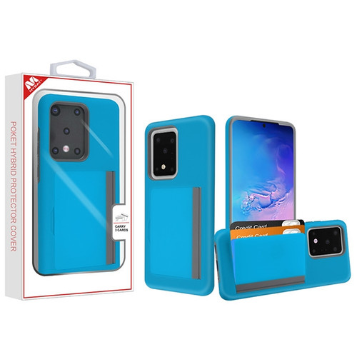 MyBat Poket Hybrid Protector Cover (with Back Film) for Samsung Galaxy S20 Ultra (6.9) - Blue / Gray