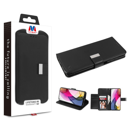 MyBat MyJacket Wallet Xtra Series for Motorola Moto G Stylus (2021) - Black / Black