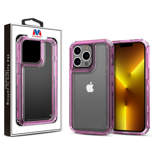 MyBat Hybrid Protector Cover for Apple iPhone 13 Pro (6.1) - Transparent Pink / Transparent Clear