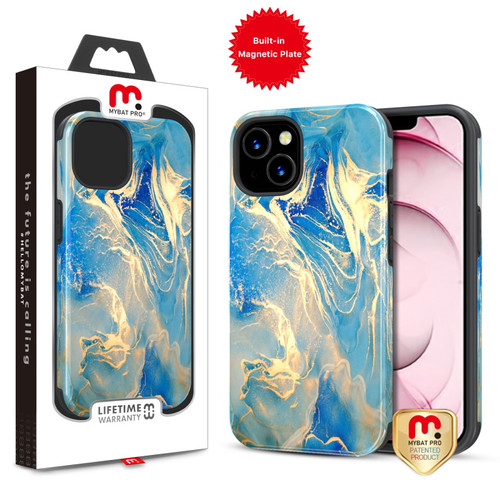 MyBat Pro Fuse Series Case with Magnet for Apple iPhone 13 (6.1) - Ocean Marble
