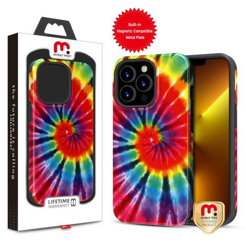 MyBat Pro Fuse Series Case with Magnet for Apple iPhone 13 Pro (6.1) - Tie Dye Swirl