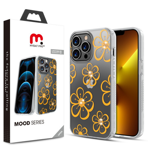 MyBat Pro Mood Series Case (with Diamonds) for Apple iPhone 13 Pro (6.1) - Golden