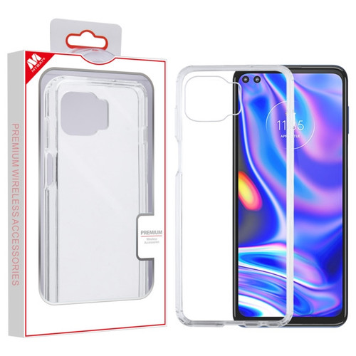 MyBat Sturdy Gummy Case for Motorola Moto One 5G - Highly Transparent Clear / Transparent Clear