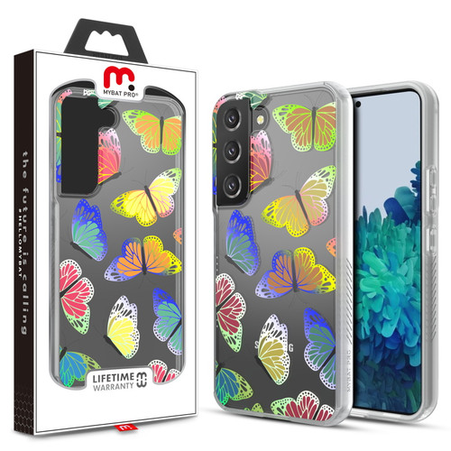 MyBat Pro Mood Series Case for Samsung Galaxy S22 Plus - Neon Butterflies