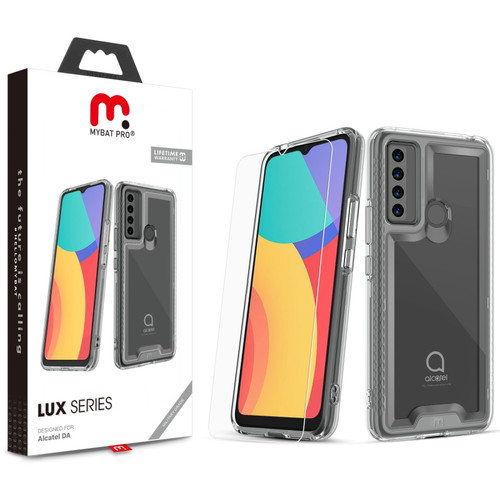 MyBat Pro Lux Series Case with Tempered Glass for Alcatel DA TCL TCL 20 XE - Clear