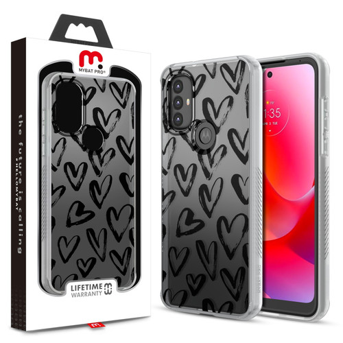 MyBat Pro Mood Series Case for Motorola Moto G Power (2022) - Black Hearts