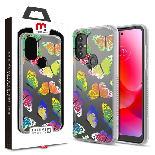MyBat Pro Mood Series Case for Motorola Moto G Power (2022) - Neon Butterflies