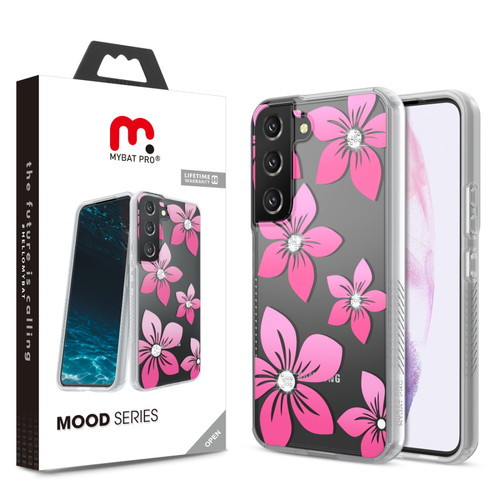 MyBat Pro Mood Series Case (with Diamonds) for Samsung Galaxy S22 Plus - Blossom