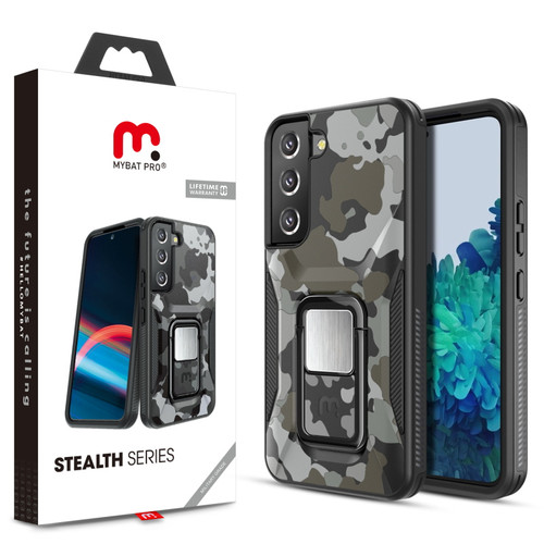 MyBat Pro Stealth Series (with Stand) for Samsung Galaxy S22 Plus - Black Camo / Black