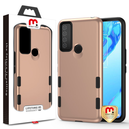 PaletteShield Shockproof TPU Case + Tempered Glass For TCL 30XE 5G, 40XE, 30V, 20XE, 20A – Clear Bumper With Pattern