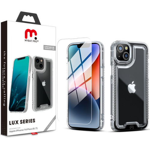MyBat Pro Lux Series Case with Tempered Glass for Apple iPhone 14 Plus - Clear