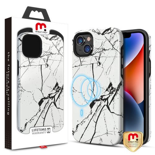MyBat Pro Fuse Series MagSafe Case for Apple iPhone 14 Plus - Cracked Marble