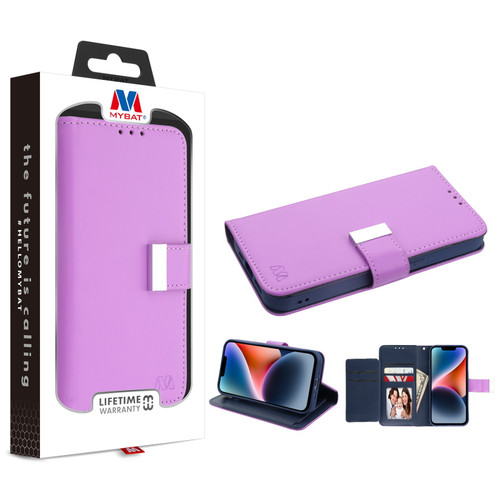 MyBat MyJacket Wallet Xtra Series for Apple iPhone 14 Plus - Purple / Dark Blue