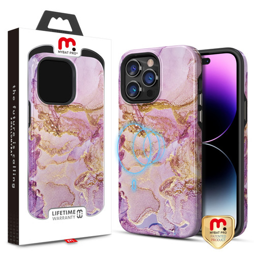 MyBat Pro Fuse Series MagSafe Case for Apple iPhone 14 Pro Max (6.7) - Purple Marble